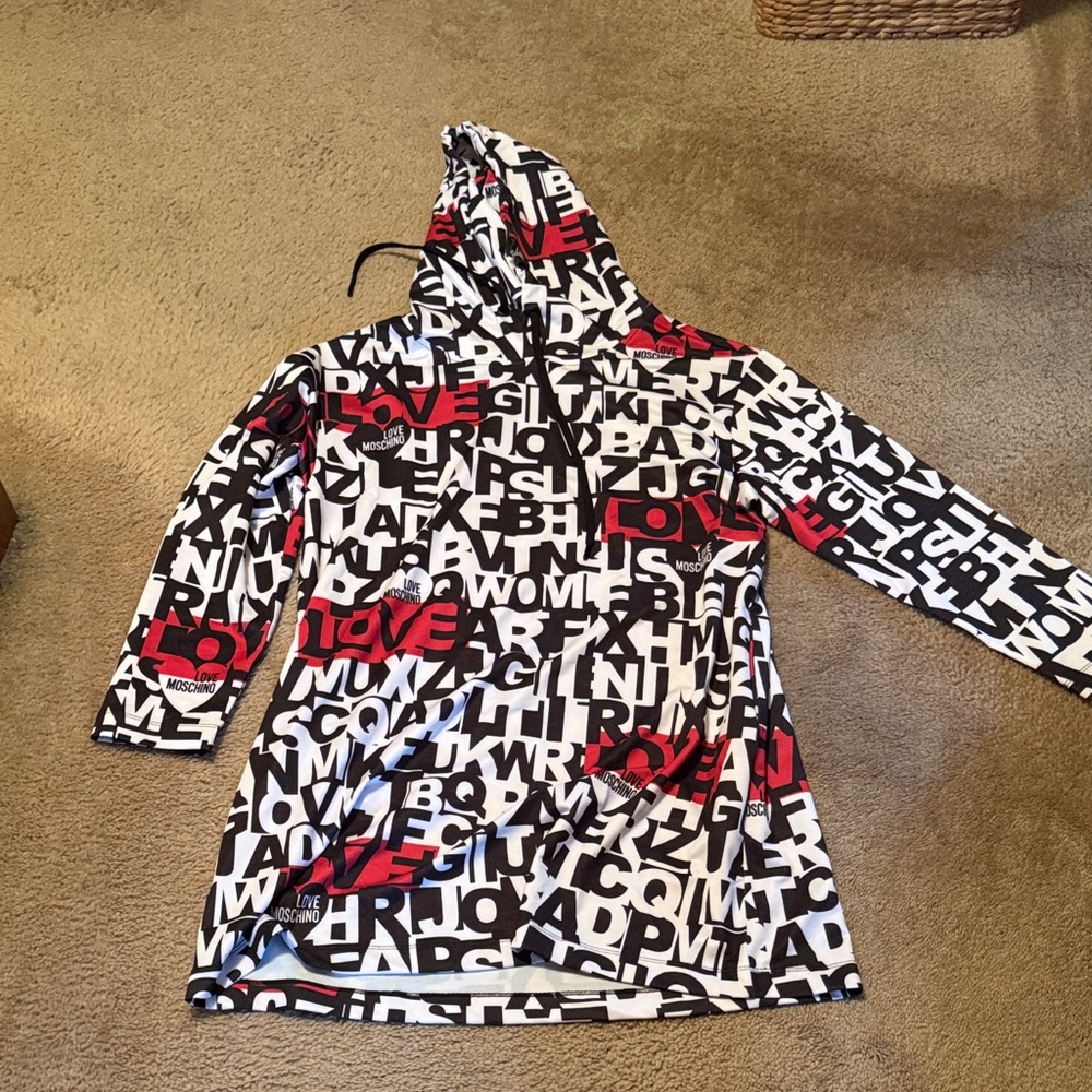 Love Moschino Logo Hooded Dress